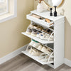 SoBuy FSR78-WG Dulap pentru Pantofi, Salvare Spațiu, Hol Îngust, 54x24x82 cm, Efect Lemn Alb
