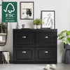 SoBuy FSR79-SCH Dulap pantofi cu 4 uși rabatabile, Suport pentru 16 perechi, pentru hol - 105x24x83 cm, Negru