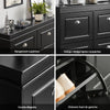 SoBuy FSR79-SCH Dulap pantofi cu 4 uși rabatabile, Suport pentru 16 perechi, pentru hol - 105x24x83 cm, Negru