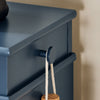 SoBuy FSR82-K-B Banc de pantofi cu pernă căptușită, 1 ușă rabatabilă, sertar și cârlig, subțire 24 cm – 60x24x52 cm, Albastru