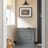 SoBuy FSR82-K-HG Banc pentru Pantofi cu Pernă Căptușită și 1 Clapetă, Slim 24cm pentru Intrare – 60x24x51 cm, Gri