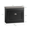SoBuy FSR82-K-SCH Banc pentru pantofi cu pernă căptușită și 1 clapetă, Slim 24cm pentru Intrare – 60x24x51 cm, Negru