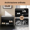 SoBuy Black Brush Hug Pantou Rack cu scaun FSR82-K-SCH