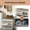 SoBuy Pantofi pantofi belgian rack alb cu scaun FSR82-K-W