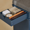 SoBuy FSR82-L-B Banc pentru încălțăminte 75cm – Pernă, 1 Rabatabil, Sertar, Cârlig, 150kg, FSC®, Subțire 24cm – Albastru