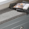 SoBuy FSR82-L-HG Banc pentru Pantofi cu Pernă Tapițată și 1 Compartiment Rabtabil, Subțire 24cm pentru Intrare – 75x24x51 cm, Gri