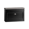 SoBuy FSR82-L-SCH Banc pentru Pantofi cu Pernă Căptușită și 1 Compartiment Rabtabil, Subțire 24 cm pentru Hol – 75x24x51 cm, Negru