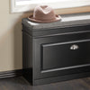 SoBuy FSR82-L-SCH Banc pentru Pantofi cu Pernă Căptușită și 1 Compartiment Rabtabil, Subțire 24 cm pentru Hol – 75x24x51 cm, Negru