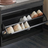 SoBuy FSR82-L-SCH Banc pentru Pantofi cu Pernă Căptușită și 1 Compartiment Rabtabil, Subțire 24 cm pentru Hol – 75x24x51 cm, Negru