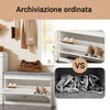 SoBuy Suport alb de pantofi belgian cu scaun FSR82-L-W