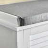 SoBuy FSR83-W Banc pentru Pantofi cu Pernă Căptușită și Spațiu de Depozitare pentru Hol Intrare – 110x35x50 cm, Alb