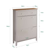SoBuy FSR89-KA Armoire à Chaussures 2 Abattants et Tiroir, Grande Capacité 12 Paires pour Entrée Couloir – 80x25x108 cm, Marron Clair