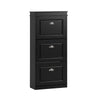 SoBuy FSR94-SCH Dulap pantofi cu 3 uși rabatabile, Suport 12 perechi pentru hol – 53x24x117 cm, Negru