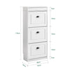 SoBuy FSR94-WG Dulap de Pantofi care Economisește Spațiu – Hol Îngust – 53x24x118 cm Efect Lemn Alb