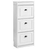 SoBuy FSR94-WG Dulap de Pantofi care Economisește Spațiu – Hol Îngust – 53x24x118 cm Efect Lemn Alb
