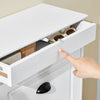 SoBuy FSR94-WG Dulap de Pantofi care Economisește Spațiu – Hol Îngust – 53x24x118 cm Efect Lemn Alb