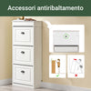 SoBuy FSR94-WG SHOP Slim Slim Giver Board cu 3 Reals Age Wardradio clasa modernă pentru intrare, coridor o