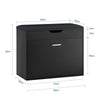 SoBuy FSR95-SCH Banc pentru pantofi cu pernă căptușită și 1 clapetă rabatabilă pentru intrare – 60x30x49 cm, Negru