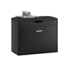 SoBuy FSR95-SCH Banc pentru pantofi cu pernă căptușită și 1 clapetă rabatabilă pentru intrare – 60x30x49 cm, Negru
