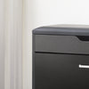 SoBuy FSR95-SCH Banc pentru pantofi cu pernă căptușită și 1 clapetă rabatabilă pentru intrare – 60x30x49 cm, Negru