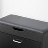 SoBuy FSR95-SCH Banc pentru pantofi cu pernă căptușită și 1 clapetă rabatabilă pentru intrare – 60x30x49 cm, Negru