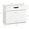 SoBuy FSR95-W Banc de Pantofi cu Pernă Căptușită și 1 Compartiment Rabtabil pentru Antreu – 60x30x50 cm, Alb