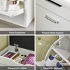 SoBuy FSR95-W Banc de Pantofi cu Pernă Căptușită și 1 Compartiment Rabtabil pentru Antreu – 60x30x50 cm, Alb
