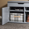 SoBuy FSR96-DG Banc pentru Pantofi cu Pernă Căptușită și Rafturi, Mobilier pentru Hol – 100x34x47 cm, Gri Închis