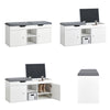 SoBuy FSR96-W Banc pentru Pantofi cu Pernă Căptușită, 2 Uși, 3 Rafturi Ajustabile – Organizator de Pantofi Modern pentru Mobilierul de Intrare – 150kg – Alb 100x34x47cm