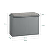 SoBuy Scarp cu pernă de clapetă și pantofi, 62x46x26 cm FSR98-HG