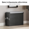 SoBuy FSR98-SCH Banc pentru pantofi cu pernă căptușită și 1 clapetă pentru hol la intrare – 60x26x46 cm, Negru
