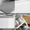 SoBuy FSR16-SCH Banc pentru pantofi cu 1 clapetă și pernă căptușită, Ladă de depozitare pentru hol – 60x30x48 cm, Alb