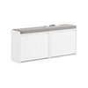 SoBuy FSR98-XL-W Banc pentru Pantofi cu Pernă Căptușită și 2 Sertare cu Rabat pentru Intrare Hol – 100x26x46 cm, Alb