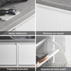 SoBuy FSR98-XL-W Banc pentru Pantofi cu Pernă Căptușită și 2 Sertare cu Rabat pentru Intrare Hol – 100x26x46 cm, Alb