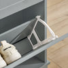 SoBuy FSR99-HG Armoire à Chaussures 2 Abattants Ultra-Slim 18cm, Rangement 6- Paires pour Couloir – 76x18x78 cm, Gris