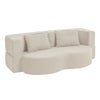 SoBuy FST101-MI Canapé-Lit Convertible Beige 2 Places – Lit d'Appoint Pliable, Velours Côtelé Confortable, 2 Coussins Inclus – 177×107×32 cm, Charge 227 kg