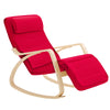 SoBuy FST16-R Balansoar, Fotoliu balansoar cu suport pentru picioare Scaun balansoar