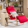 SoBuy FST16-R Balansoar, Fotoliu balansoar cu suport pentru picioare Scaun balansoar