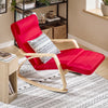SoBuy Scaun dondole relaxare relaxare roșu odihnă picioare reglabile fst16-r