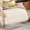 SoBuy FST16-W Fotoliu balansoar, Balansoar de relaxare, Scaun balansoar cu suport pentru picioare și tetieră reglabile, Bej