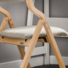 SoBuy FST40-HG Scaune Pliante Tapițate Confortabile, Scaun de Reuniune din Lemn cu Șezut căptușit, Scaun Pliabil Portabil pentru Bucătărie, Birou, Living, Ușor, Economie de Spațiu, Gri deschis