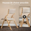 SoBuy FST40-HG Scaune Pliante Tapițate Confortabile, Scaun de Reuniune din Lemn cu Șezut căptușit, Scaun Pliabil Portabil pentru Bucătărie, Birou, Living, Ușor, Economie de Spațiu, Gri deschis