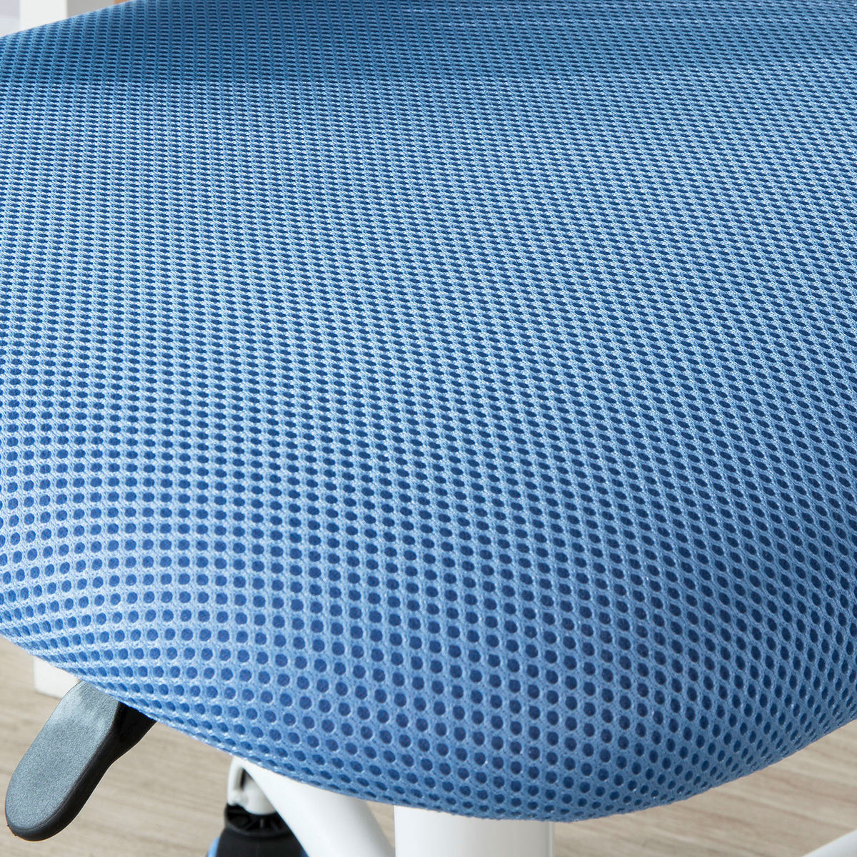 SoBuy FST64-BL Scaun de birou ergonomic, Fotoliu pivotant, Scaun de calculator cu înălțime reglabilă, Albastru