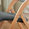 SoBuy FST92-SG Scaun pliant din lemn căptușit ergonomic - Scaun compact de bucătărie și birou pentru sufragerie sau living, pentru spații mici, gri închis