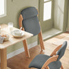 SoBuy FST92-SG Scaun pliant din lemn căptușit ergonomic - Scaun compact de bucătărie și birou pentru sufragerie sau living, pentru spații mici, gri închis