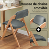 SoBuy FST92-SG Scaun pliant din lemn căptușit ergonomic - Scaun compact de bucătărie și birou pentru sufragerie sau living, pentru spații mici, gri închis