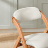 SoBuy FST92-W Scaun Pliant din Lemn Tapițat Ergonomic - Scaun de Bucătărie și de Birou Compact pentru Sufragerie sau Living, pentru Spații Mici, Alb