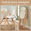 SoBuy Scaun pliabil, scaun de bucătărie cu scaun captusit și spătar, scaun pentru birou, FST92-W