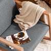 SoBuy FST93-HG Balansoar din Lemn de Fag, Fotoliu pentru Alăptat, Scaun Balansoar cu Cotiere, Rocking Chair