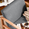 SoBuy FST93-HG Balansoar din Lemn de Fag, Fotoliu pentru Alăptat, Scaun Balansoar cu Cotiere, Rocking Chair